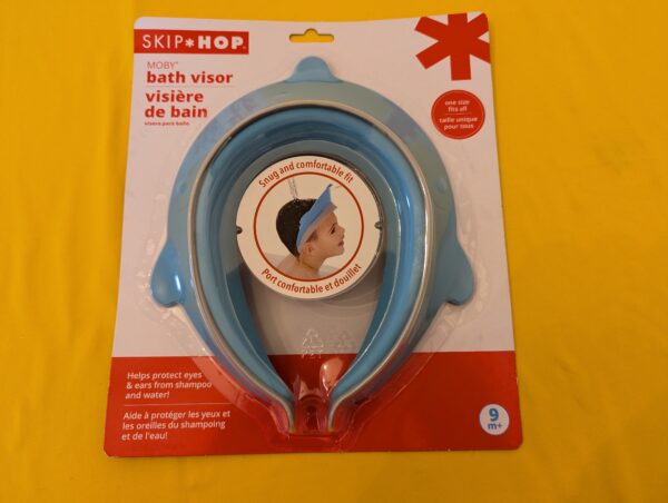 Skip Hop Baby Shower Cap Shield, Moby Bath Visor for Baby and Kids 9M+ Blue