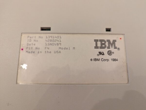 IBM Model M 1391401 KEYBOARD PS/2 NOVEMBER 1989 Detachable Cable & USB Adapter - Image 5