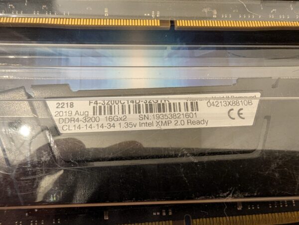 G.SKILL RIPJAWS V 32GB (2x16GB) 3200 MHz DDR4 RAM Memory Black F4-3200C14D-32GVK - Image 4