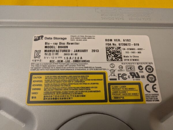 16X Blu-Ray Re-Writer BDXL BD DVD-RW 3D M-DISC Desktop Internal Sata Drive - Image 4