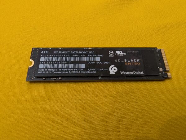 Western Digital WD Black SN750 4TB PCIe Gen 3 Gaming NVME SSD
