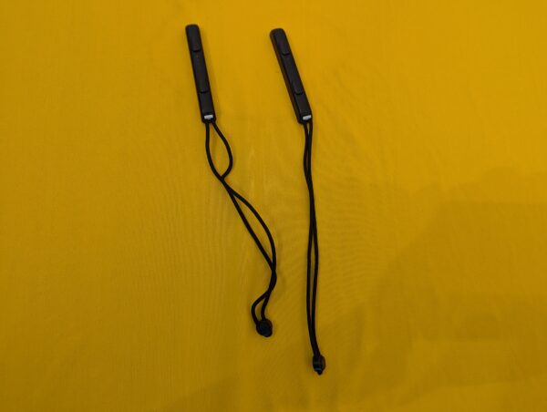 Nintendo Switch OEM Black Joy-Con Rail Attachment and Wrist Straps (Set Of 2)