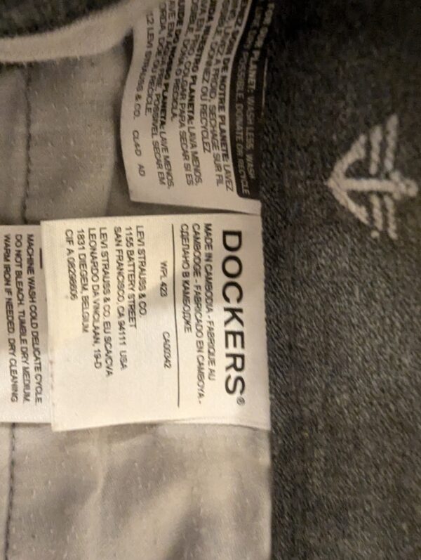Dockers Khakis WPL 423 Slim Tapered Beige Dress Work Chino Pants 30x30 - Image 6