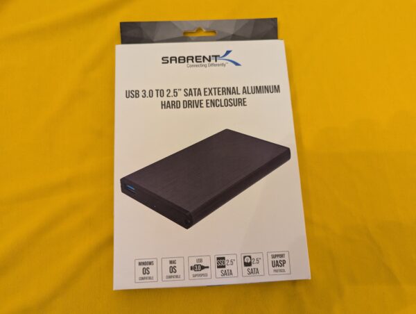 Sabrent USB 3.0 to 2.5 SATA SSD Hard Drive Enclosure, Black (EC-UASP)