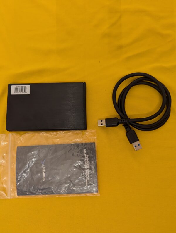Sabrent USB 3.0 to 2.5 SATA SSD Hard Drive Enclosure, Black (EC-UASP) Open Box - Image 2