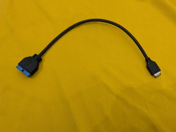 XMSJSIY USB 3.1 Type-E Male to USB 19/20 Pin Header Male Adapter Extension Cable Motherboard 30cm