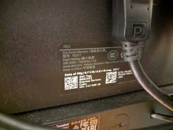 22" Dell P2217 IPS LED Backlit Monitor DisplayPort HDMI 1680x1050 with Speaker Bar & Cables - Image 6