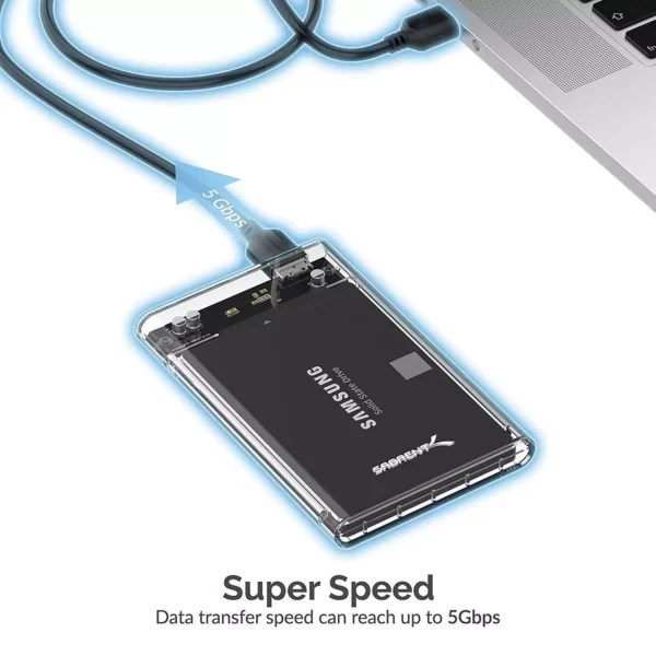 Sabrent 2.5-Inch SATA to USB 3.0 Tool-free Hard Drive Enclosure (EC-OCUB) - Image 4